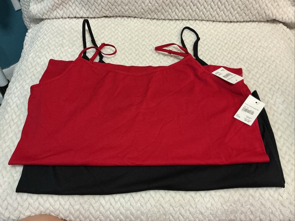 Women’s Plus Size Cami/ Tank Nylon/ Spandex 18/20W 2 Piece 3614